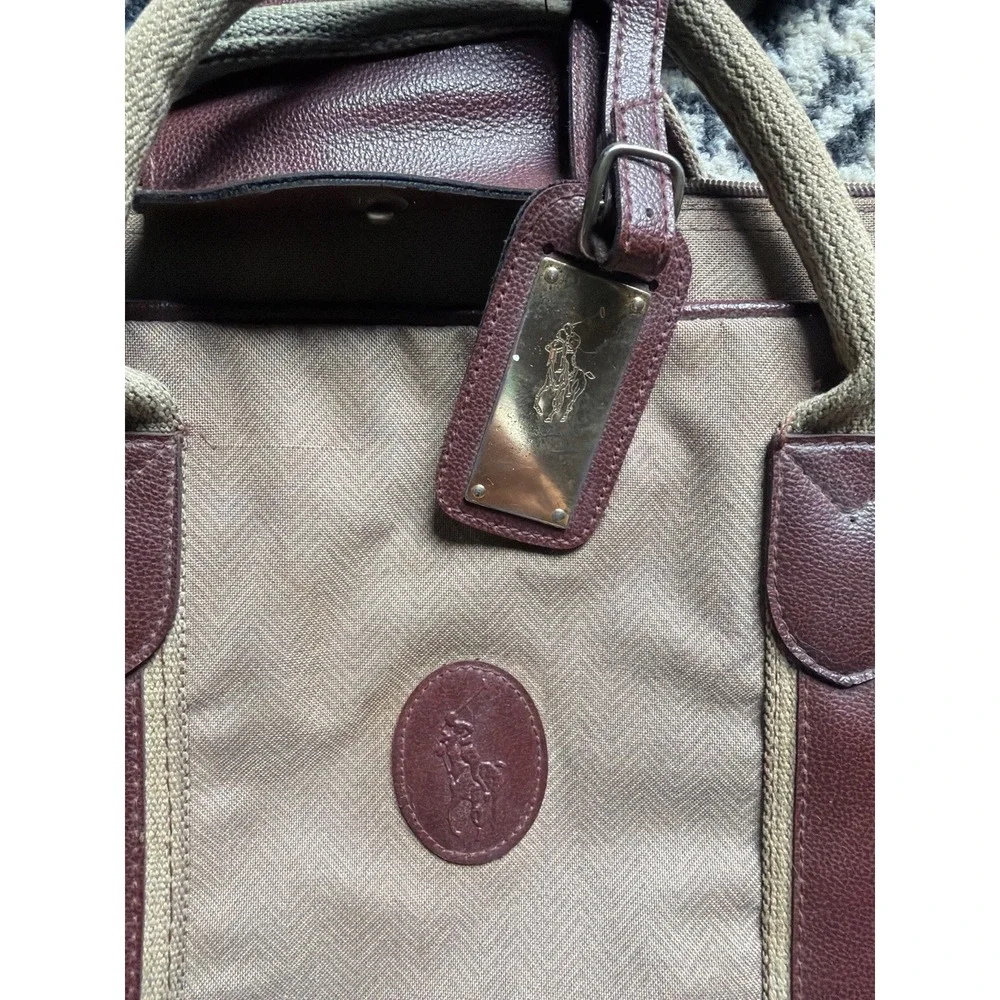 Lot 2 VTG Ralph Lauren Polo Travel Bags Duffel Carry On Repair Repurpose‎ AS iS